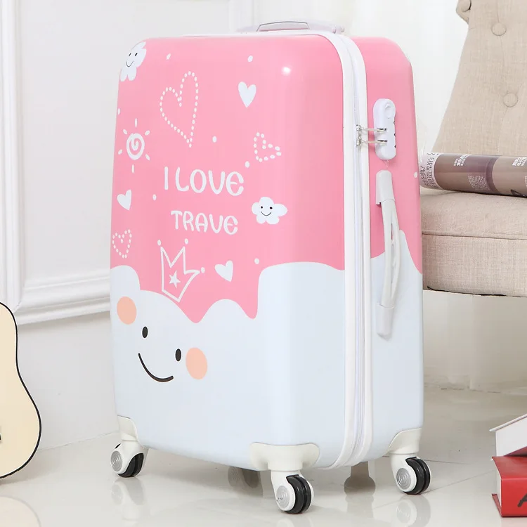 Travel Belt Fashion Women Retro butterfly 20/24/26 inch Rolling Luggage Spinner Men Travel Bags Suitcase Wheels - Цвет: style 10