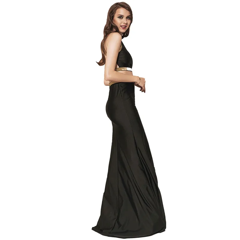 Платье длинное вечернее раздельная с золотыми краями 2 шт. V1010|plus size dress|party dress