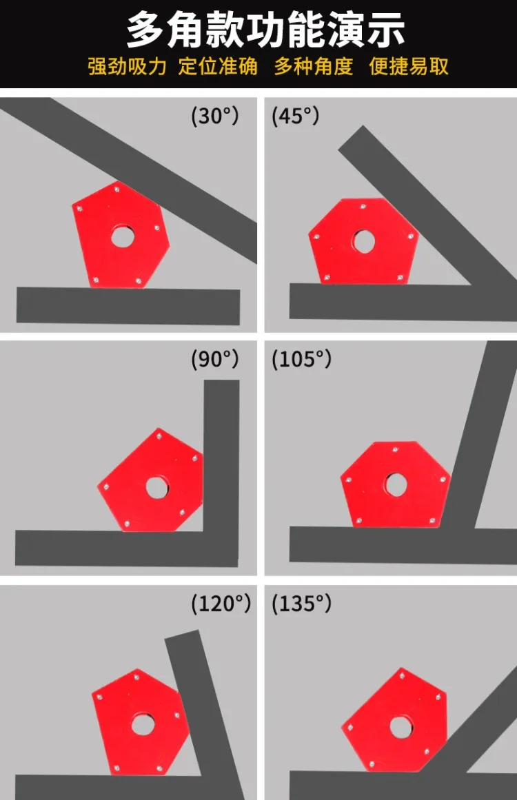 Электросварка железа поглощающий прямоугольный магнит с косым углом и многоугольным высоким магнетизмом поглощающий железо