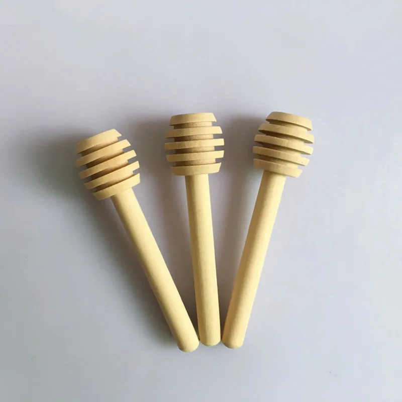 300pcs Mini 3 Inch Wood Honey Dipper Sticks Server for Honey Jar