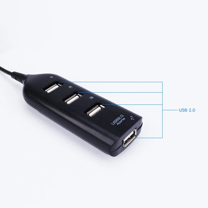 Sovawin Высокое скорость компьютер Usb Hub 2,0 4 порты и разъёмы Splitter адаптер вцв для ПК/ноутбук/мышь приемник/Usb вентилятор