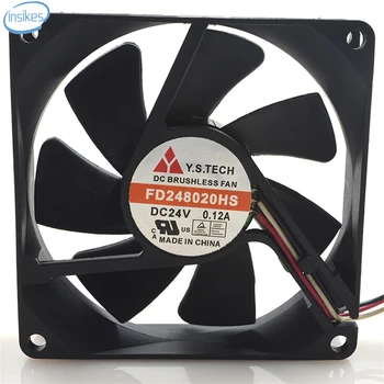 

FD248020HS Oil Bearing Cooling Fan DC 24V 0.12A 8020 8CM 80*80*20mm 3 Wires