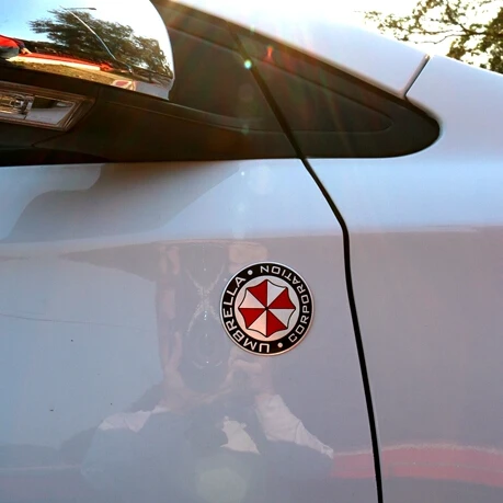 

New 3D Stainless Metal Aluminum Resident Evil Umbrella Flag Car Sticker Styling For Land Rover Range Rover/Evoque/Freelander