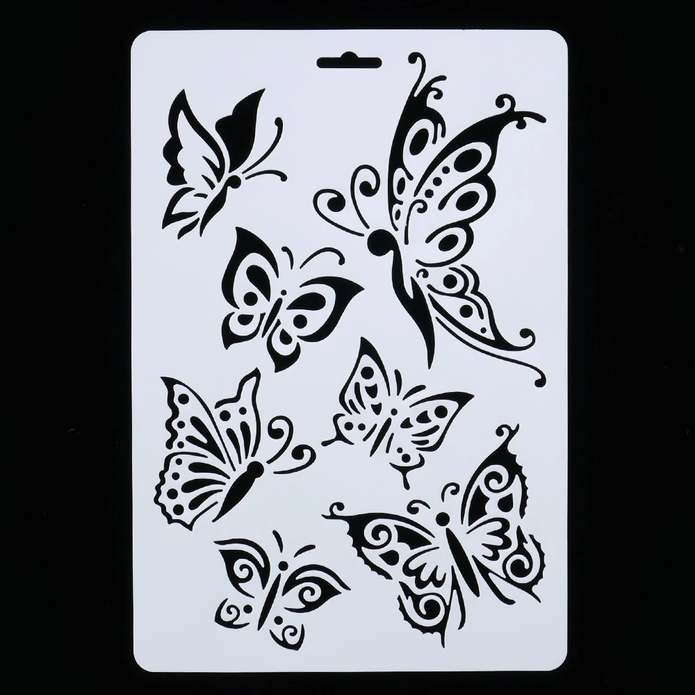 Diy Craft Butterfly Layering Stencils For Walls Painting Scrapbooking Stamping Album Decorative Embossing Paper Cards Free Ship Stencils Aliexpress