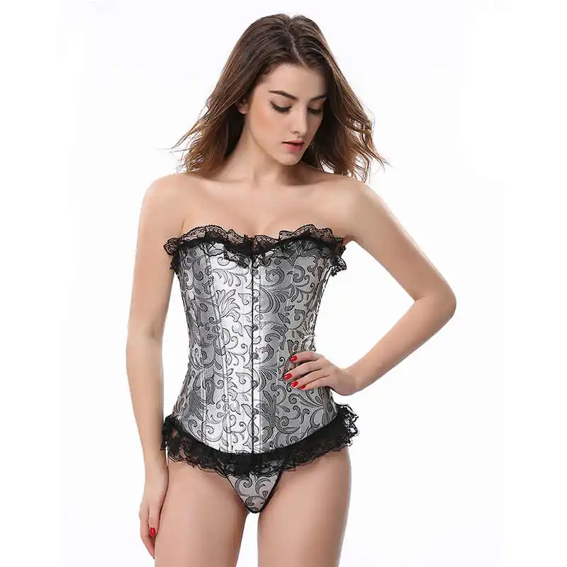 Sexy Gorset Steampunk Clothing Gothic Lace Up Corset Steel Boned Corset Overbust Bustier Waist Cincher Body Shaper Sexy Corselet (4)