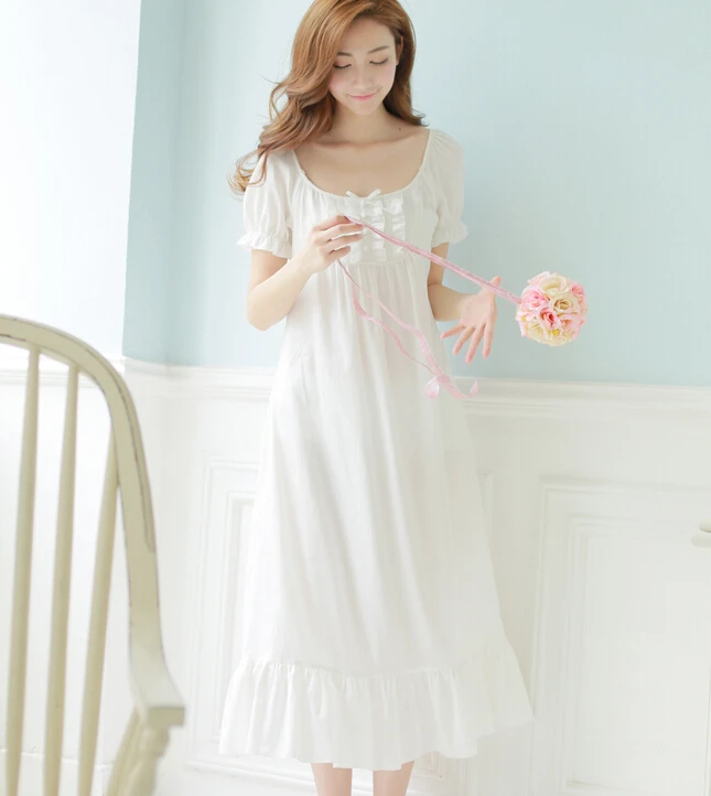 long white cotton nightdress