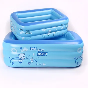 

PVC swimming pool three layer swim pool children's play pool square inflatable pool swimming supplies random