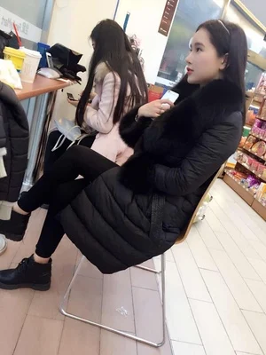 High quality 2019 White duck down 95% Slim Down clothes coat New Korea Ms Winter jacket Warm Fur collar Elegant down Coat Women