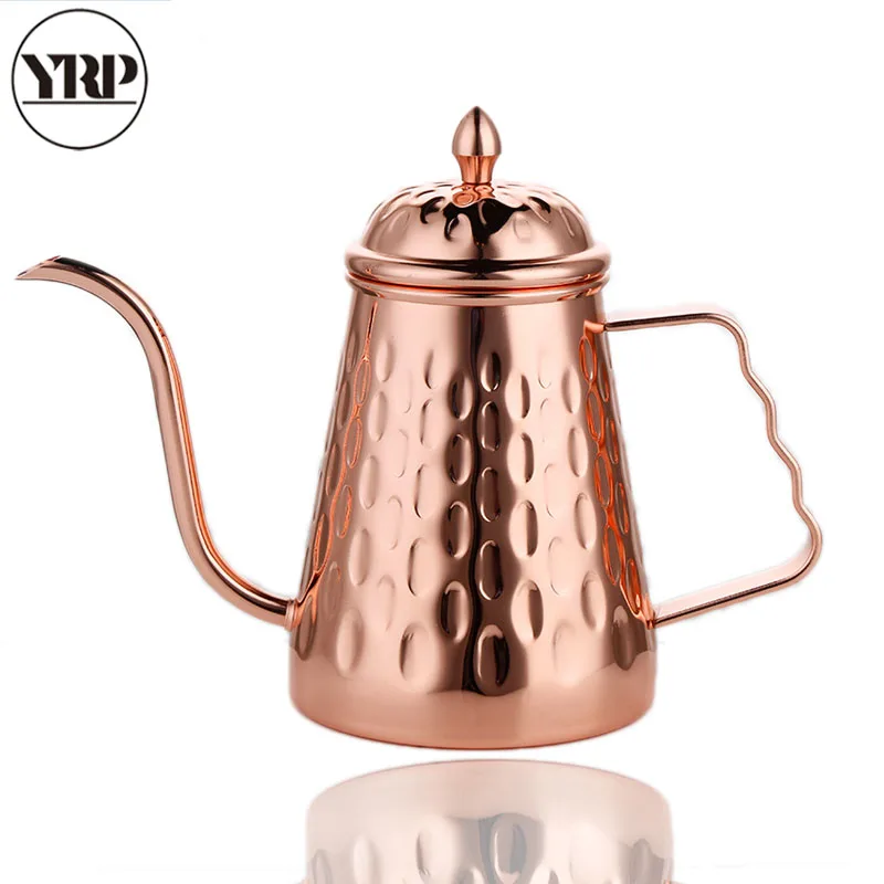 

YRP Stainless Steel Gooseneck Spout Kettle Drip Pot Coffee Makers Cafetiere for Barista Tool Long Mouth Coffee Kettle Teapot