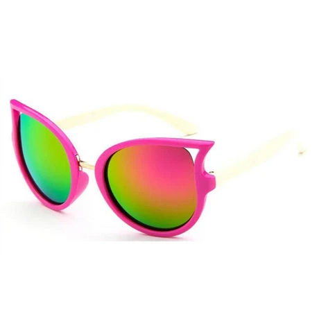 RHAMAI детские солнцезащитные очки для девочек брендовые Детские очки с кошачьими глазами для мальчиков UV400 линзы детские солнцезащитные очки милые очки оттенки очки - Цвет линз: RD8-4