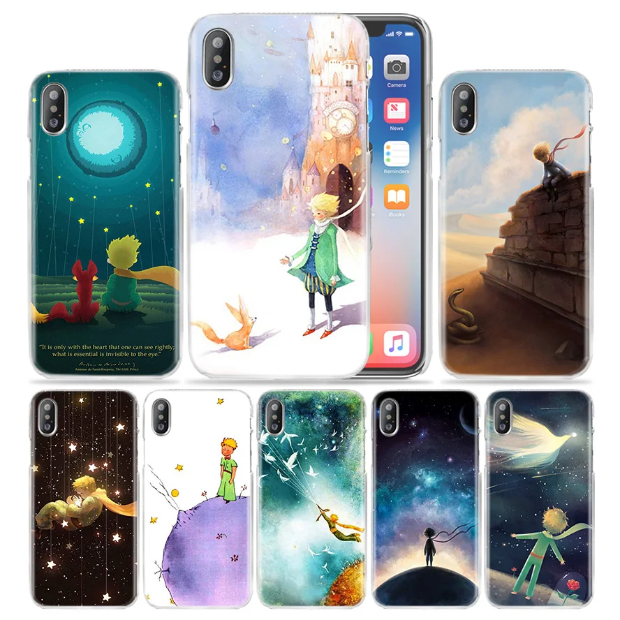 

Anime Case for iPhone XS Max XR X 10 7 7S 8 6 6S Plus 5S SE 5 4S 4 5C Clear PC Hard Plastic Phone Cover Coque The Little Prince