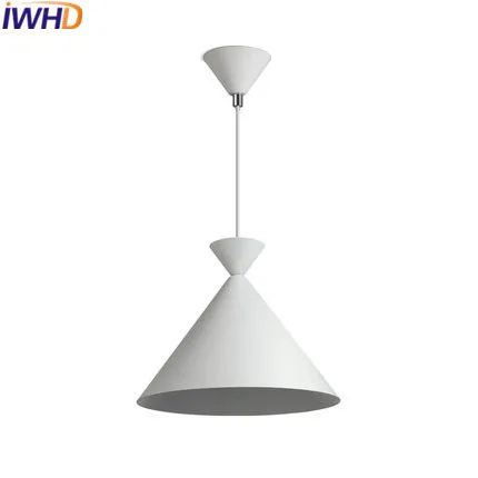 Iwhd dormitorio LED Lámparas colgantes moda moderna lámpara colgante blanco salón restaurante hogar Iluminación lámparas iluminacion