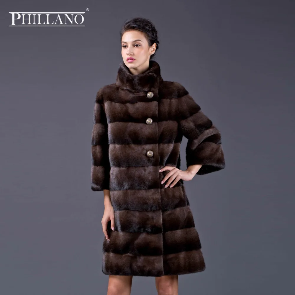 PHILLANO 2016 Шубы Из Натуральной Норки Скандинавия Дания Женское Зимнее Пальто и