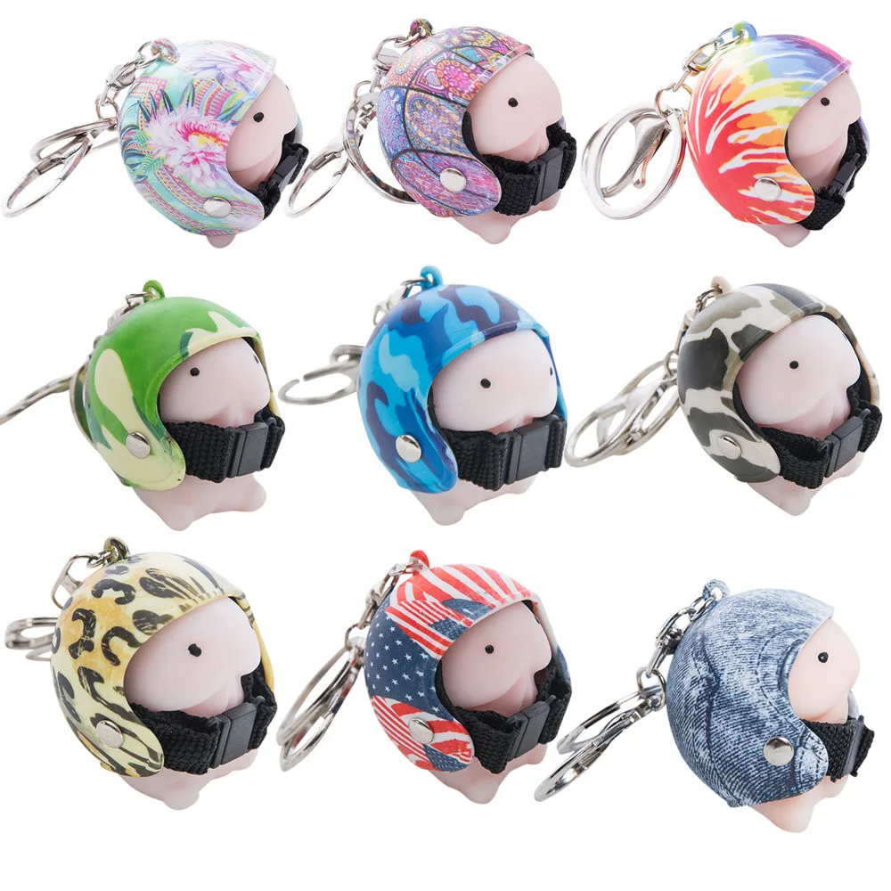 Новый дизайн 2019 Dingding Squishy игрушечный шлем милый брелок выжимание снятие стресса