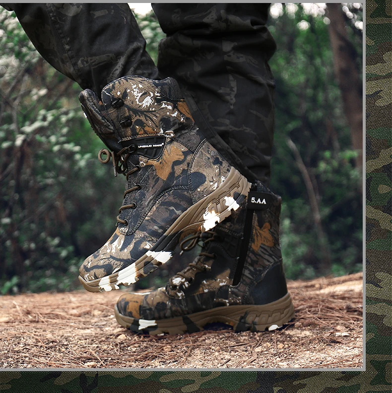 Новая мужская уличная походная обувь, армейская обувь для пустыни, военная тактическая обувь, ботинки для рыбалки, противоскользящая весенне-зимняя охотничья обувь