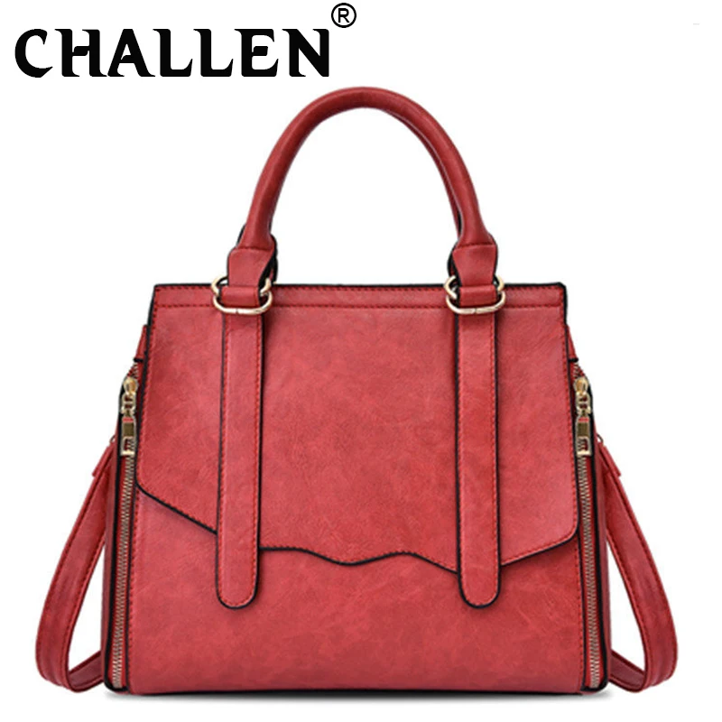 

Luxury Designer Simple Female Genuine Leather PU handbag shoulder bag Large Capacity Ladies Shopping Travel Hand Bag B43-85