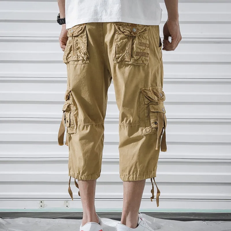 Puimentiua 2019 Summer Men Cargo Pants 3/4 Length Casual Workout Pants Cargo Short Pants Multi Pockets Pants Dropshipping Puimentiua 2019 Summer Men Cargo Pants 3/4 Length Casual Workout Pants Cargo Short Pants Multi Pockets Pants Dropshipping