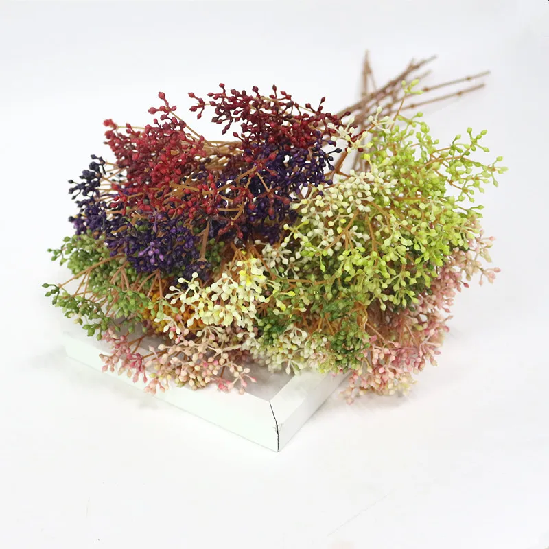Flone Modern Simple Plastic Flowers Home Decoration Decorative Flower Artificial Plant Soft Rubber Fruit Imitation Flower (11)