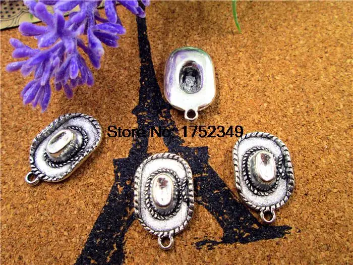 20pcs Charms Western Cowboy Boots 23x13mm Tibetan Silver Color