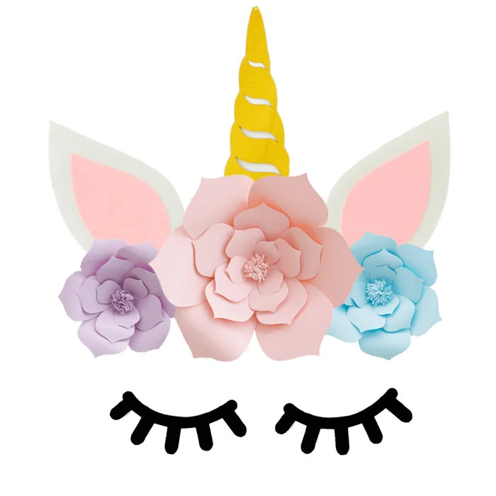 FFS Tema de unicornio y papel serie de flores de postre attire fondo de bricolaje boda fiesta niños decoración de la habitación de cumpleaños|Decoraciones DIY de fiestas| - AliExpress