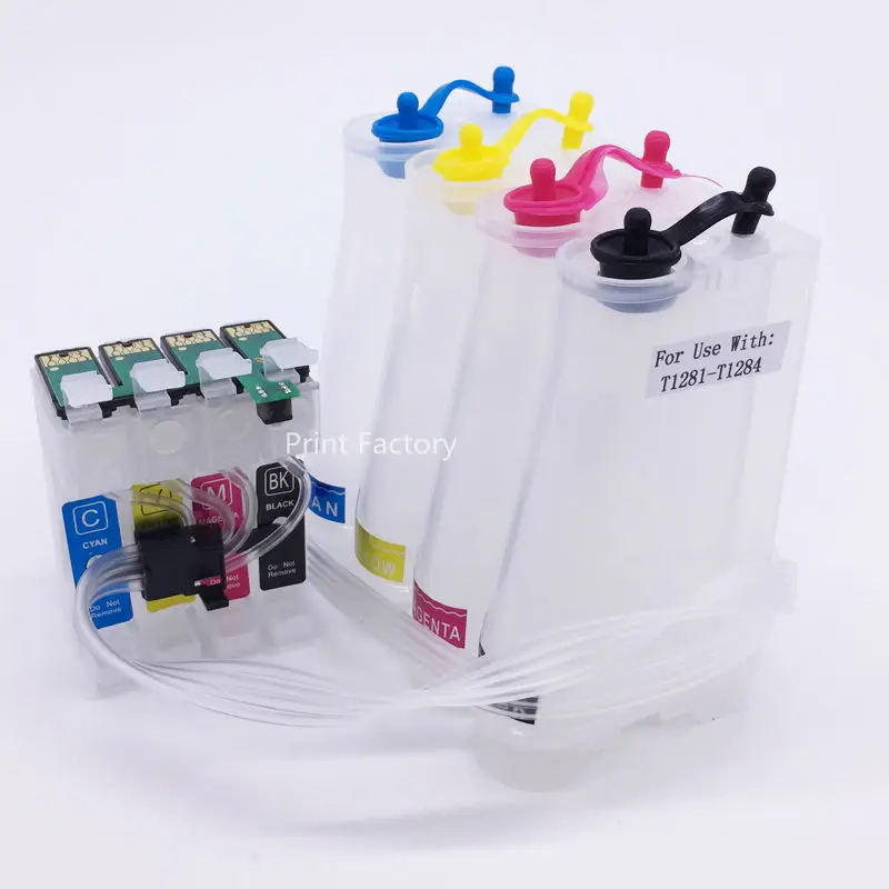 T1281-T1284 CISS Ink System With Chip For Epson S22 SX125 SX420W SX425W SX235W SX130 SX435W SX230 SX440W BX305F BX305FW