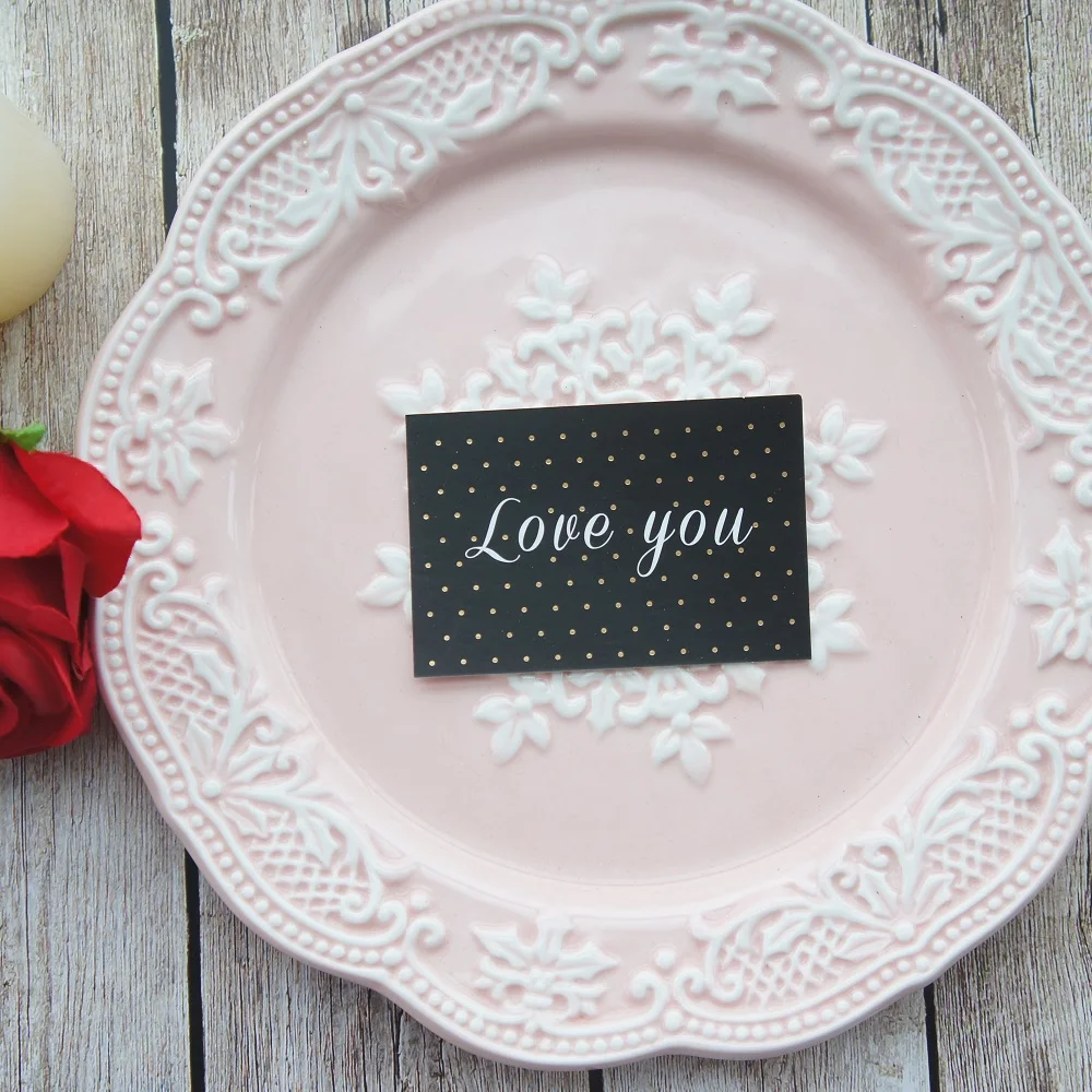 

new 20PCS gold dot love you card multi-use as Scrapbooking Decoration wedding card DIY card