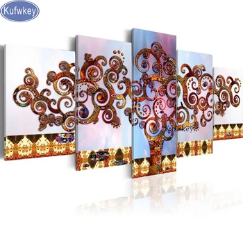 

3d diy diamond painting sale Cross stitch kits abstract tree Diamond mosaic pattern pictures Full 5d Diamond Embroidery beaded