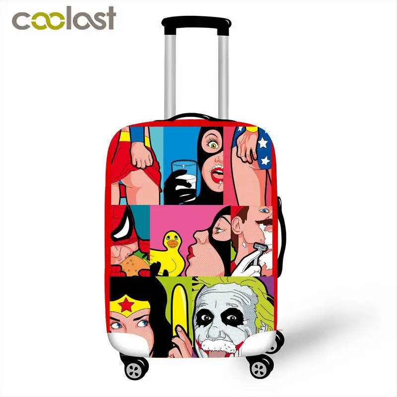 HOT cool sexy Girl luggage covers spoof anime women travel suitcase coverset printed elastic