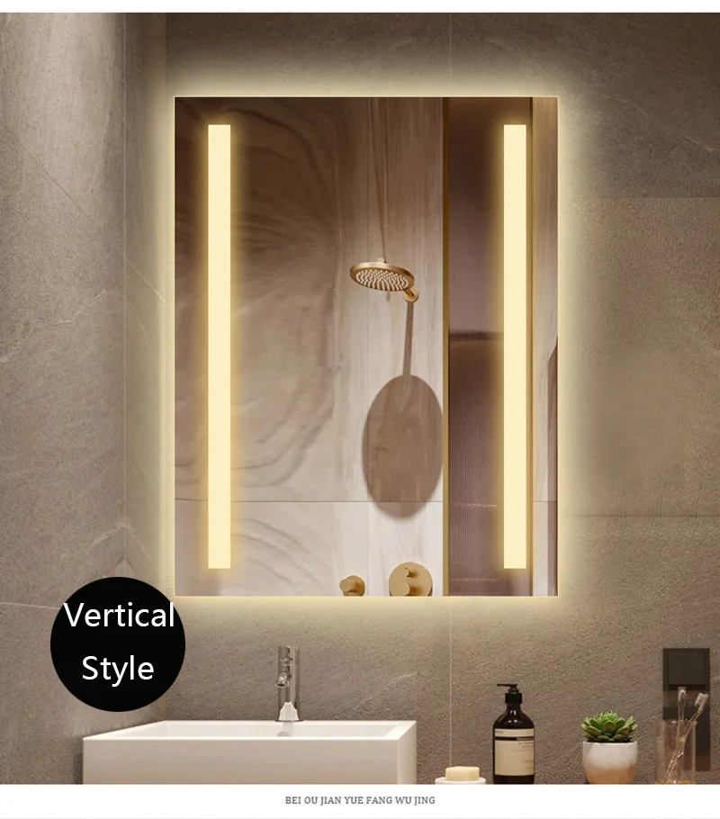 TTTWJ зеркало для туалетной комнаты, макияж для ванной, умное антиразмытое настенное зеркало, красивый светодиодный, для туалета, espelhos de banho, взрывозащищенное
