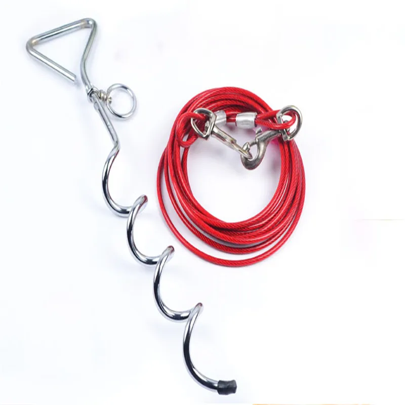 Buy 360 Rotating 4.5M Steel Wire Dog leash with dog