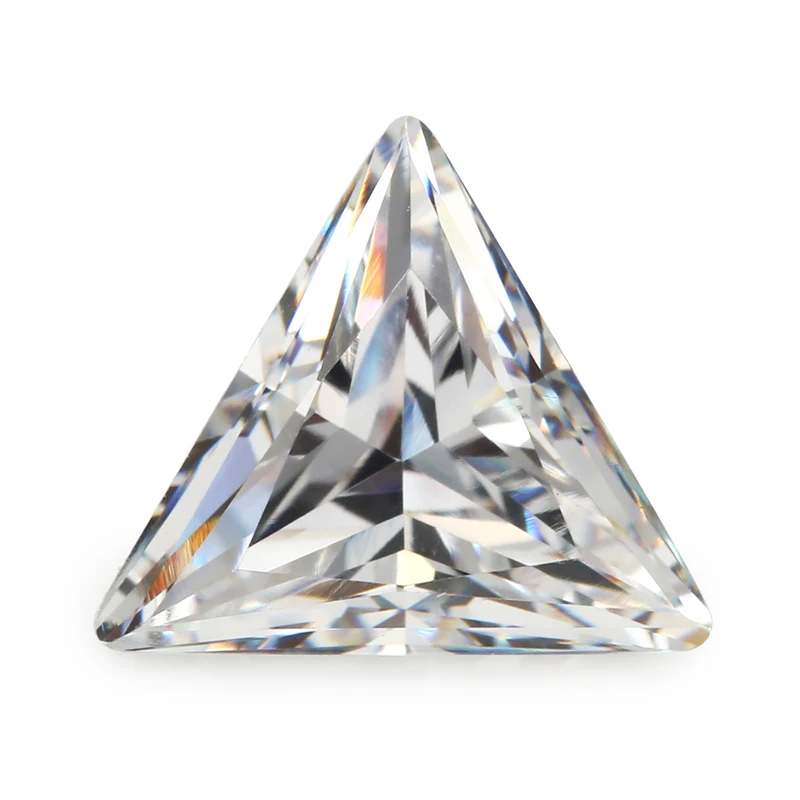 

Size 3x3mm~10x10mm AAAAA Triangle Shape Cubic Zirconia Stones White CZ Gems For Jewelry Diy