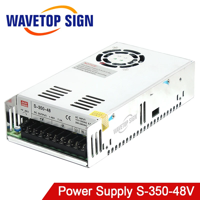 

Switching Power Supply 48V 7.3A S-350-48 Input 220V 110V 0V Output DC48V 7.3A Power Supply use for CNC Router Machine Driver
