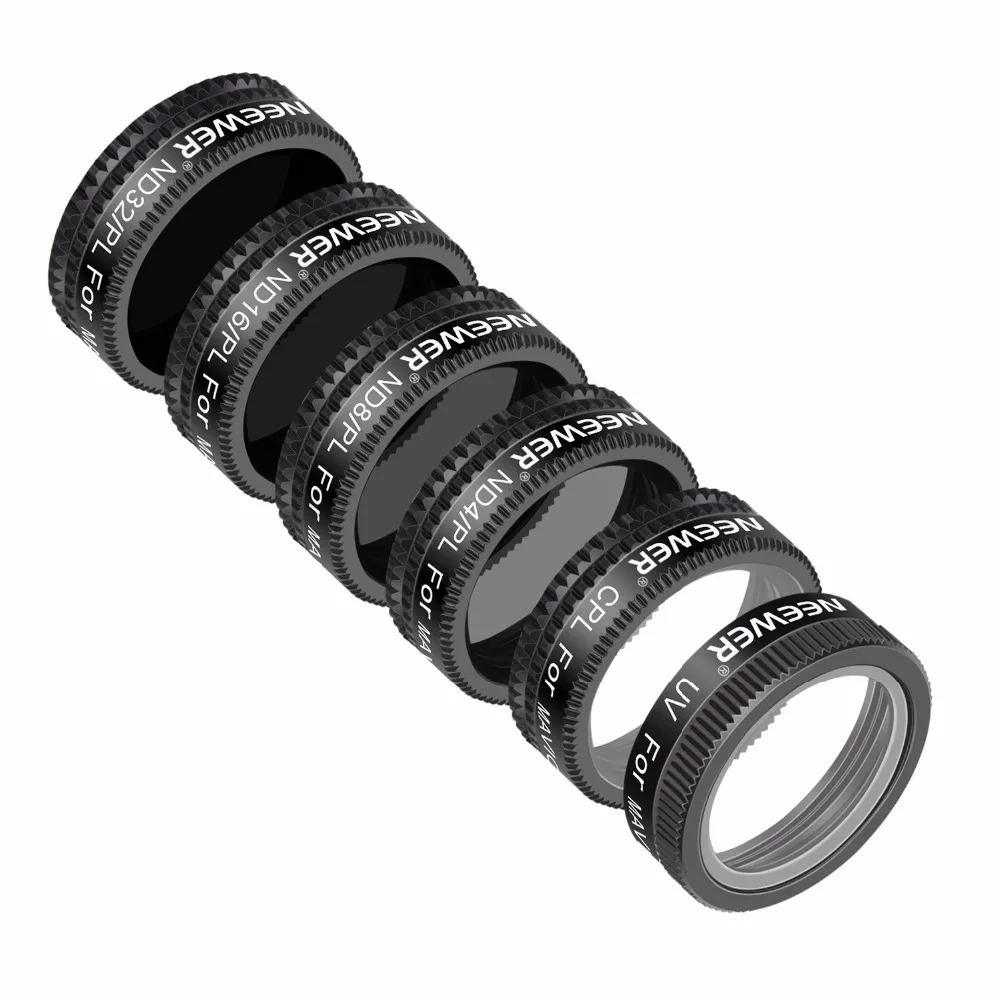 Комплект воздушных фильтров Neewer DJI Mavic 6 шт. UV CPL ND4/PL ND8/PL ND16/PL ND32/PL|Фотофильтры для