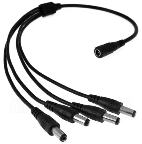 10 قطعة 4Way DC امدادات الطاقة الفاصل كابل 12 V PSU كاميرا تلفزيونات الدوائر المغلقة DVR الأمن كيت