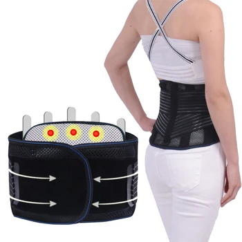

Sport Accessories Waist Belt Self-heating Belts Steel Plate Lumbar Lower Waist Double Adjust Back Pain Relief Waist Support