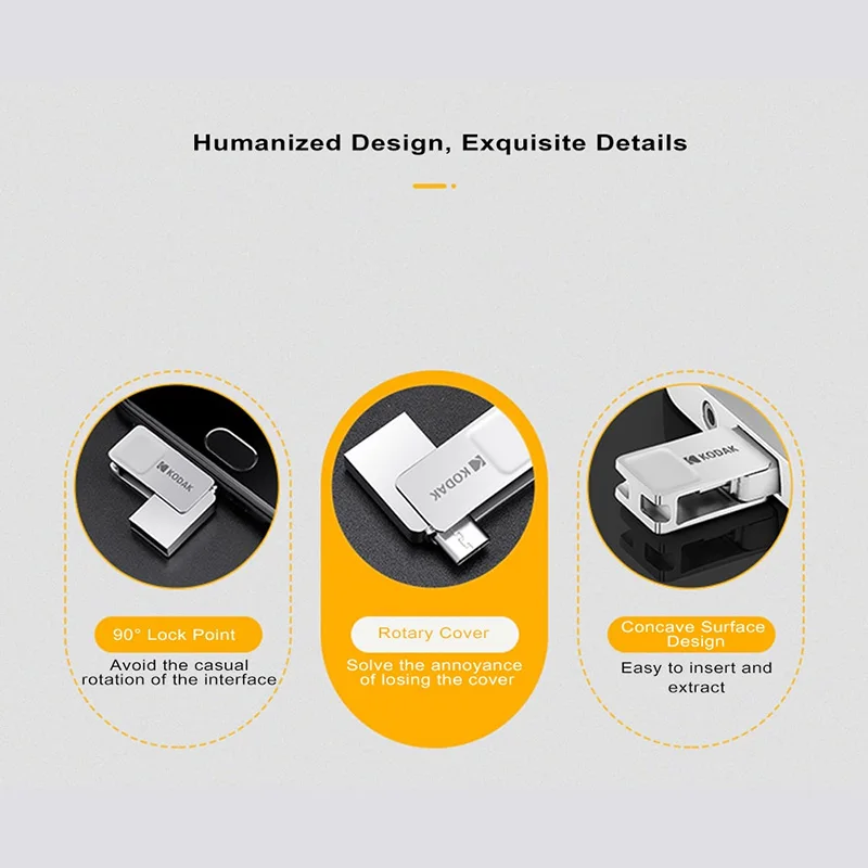 Kodak USB Flash Drive K223B USB3.1 Micro OTG двойной Интерфейс памяти stick16GB 32 GB 64 металла U диск 3 0