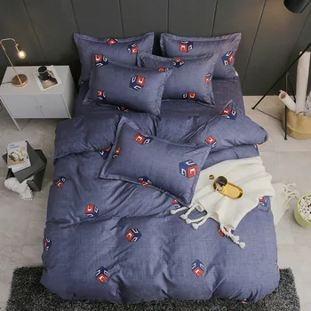 

3/4PCS Beddingset Duvet Cover Sheet Pillowcase Polyester Printing Warm Sets Twins Bedding Quilt Blanket Comforter Cover