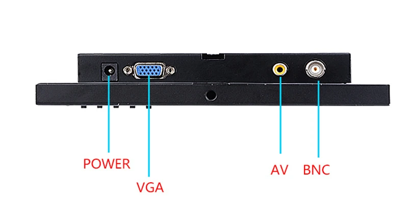 Wearson 8 Inch Metal LCD Monitor Quad BNC VGA AV Input 43 HD With Bracket With VESA Hole for PC CCTV Medical Home Security etc (8)