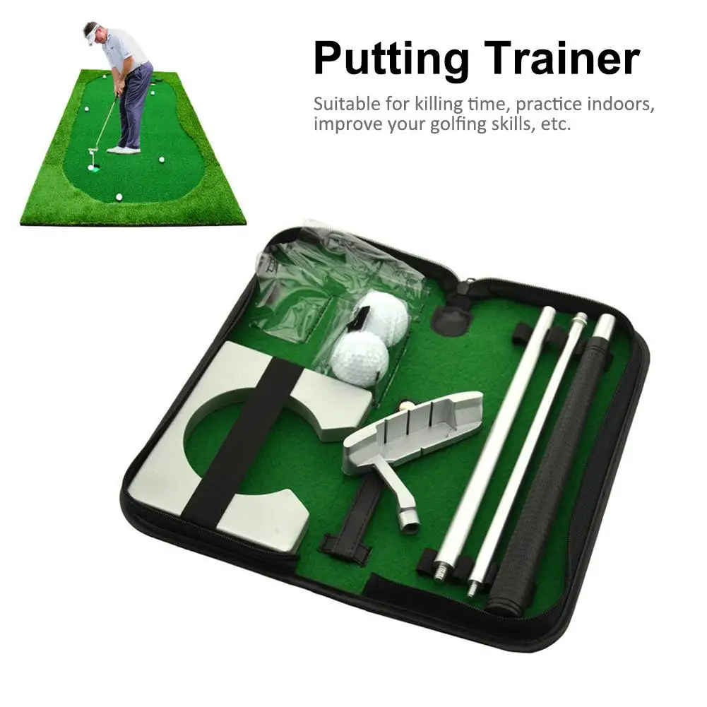 Портативная установка тренера для гольфа, набор оборудования для тренировок в помещении, держатель для мяча, инструмент для тренировок с чехлом для переноски