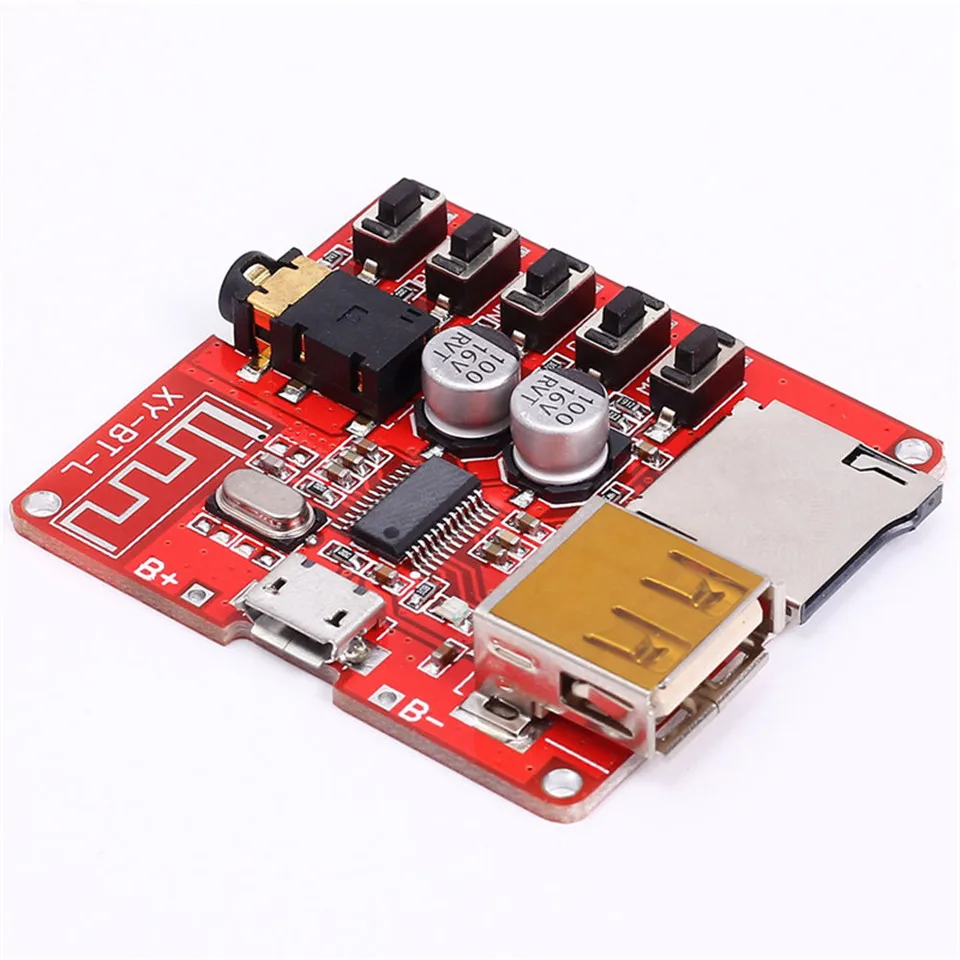 YKSO 3.7-5V Wireless Bluetooth MP3 Decoder Board MP3 Players Accessories Micro USB TF Card Interface MP3 Decoder (7)