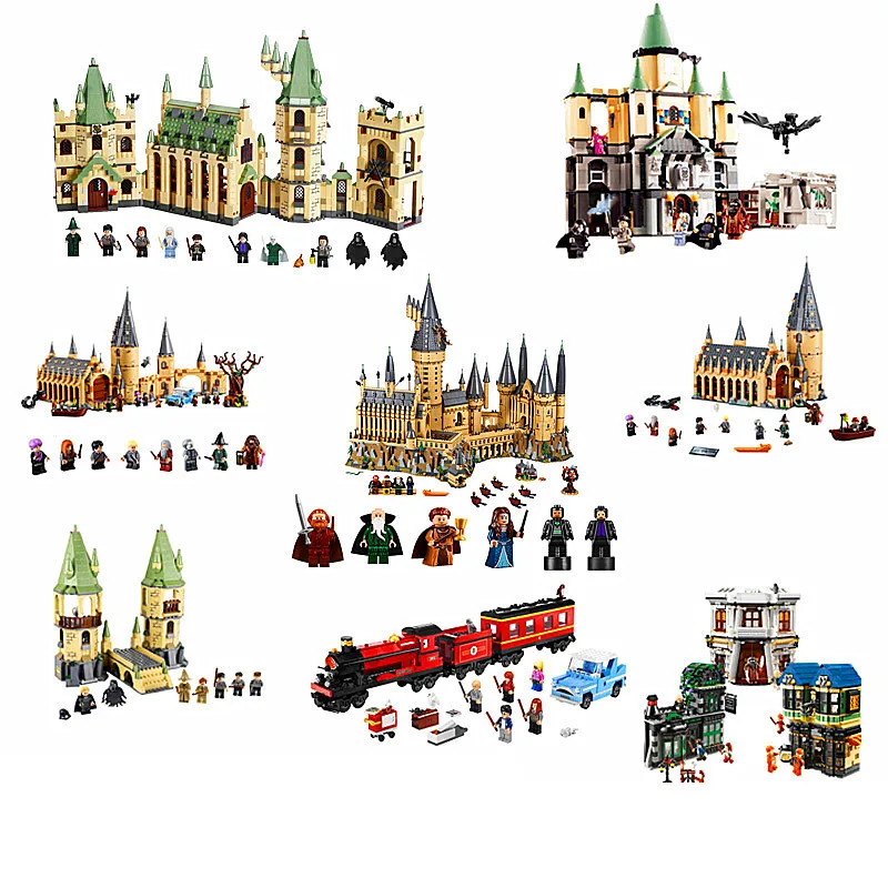 

[New] Movie Series Harry Potter Hogwarts Castle with Legoingly Building Blocks Bricks Kits Compatible With legoingly
