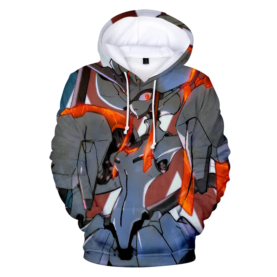 Аниме darling в franxx кофты ноль два свитер с капюшоном Костюмы для косплея осень