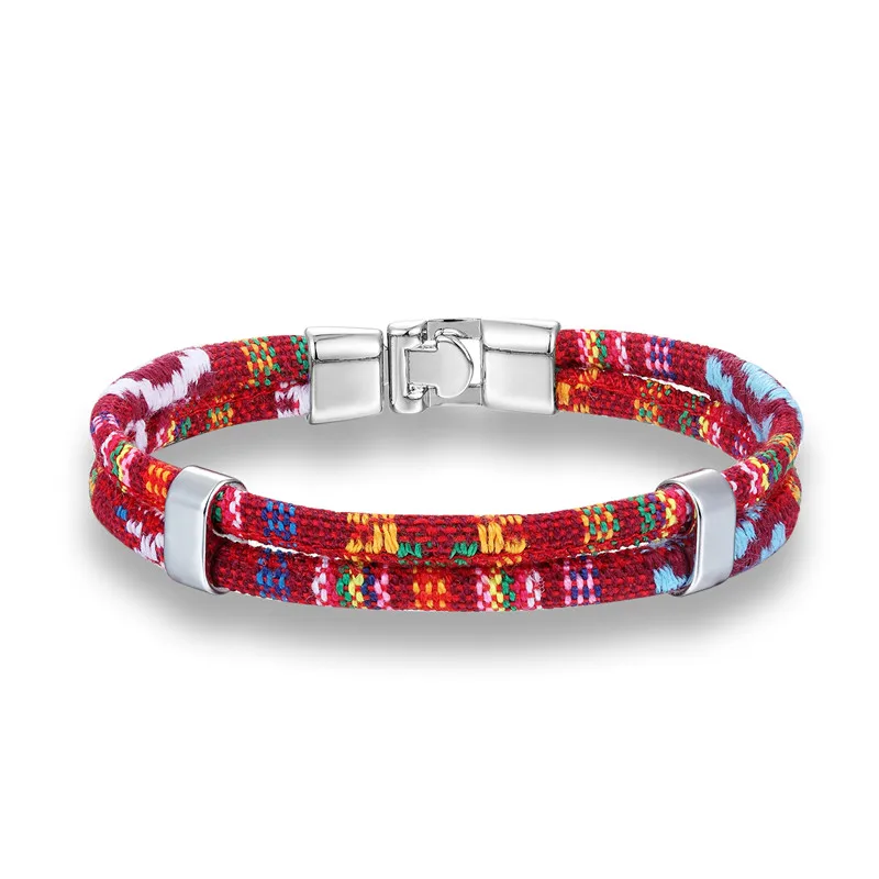 MKENDN New Fashion Bohemian Multilayer Braided Charm Leather Hand Chain Buckle friendship men women bracelet