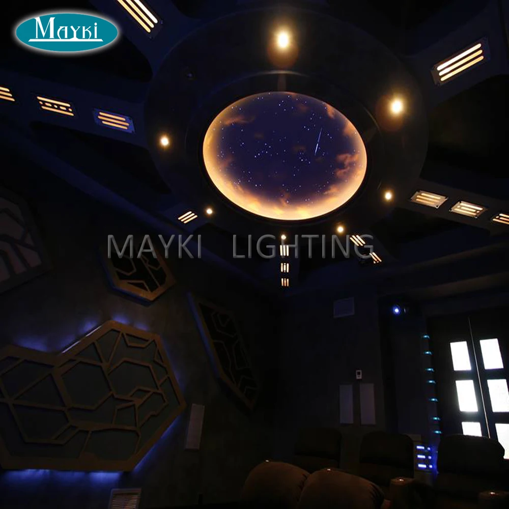 Us 142 52 30 Off Maykit Dmx Synchro Motors 10w Led Cree Chip Fiber Optic Ceiling Light Source Twinkle Effect Remote Controller Starry Ceiling Top In