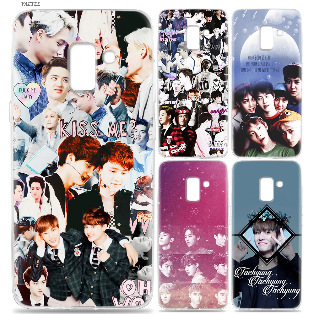 

YAETEE EXO BOYS Case for Samsung Galaxy J6 S9 S8 J8 J4 A6 A8 Plus J2 J3 J5 S7 S6 Edge 2018 2017 Note 9 8 Core