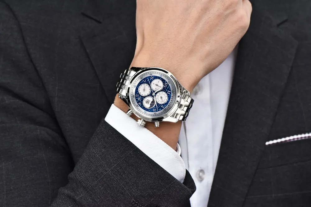 BENYAR люксовый бренд часы для мужчин водонепроницаемый хронограф Военный Спорт Кварцевые часы мужские часы Relogio Masculino erkek kol saati