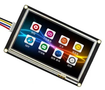 

5.0 inch USART HMI SPI TFT LCD Touch Screen Module (Enhanced Ver.) EEPROM RTC Extend IO 800(RGB)*480 32MB FLASH