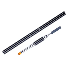 Зубная щетка с двумя головками двумя назначения для ногтевой фототерапии ручка многофункциональный лак для ногтей пера с Цвет тиснение палка NShopping