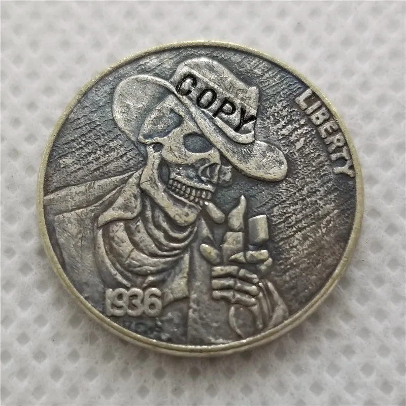 

Hobo Nickel Coin_Type #43_1936-D BUFFALO NICKEL COIN COPY FREE SHIPPING