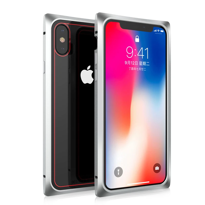 Suntaiho Magnetic Adsorption Phone Case for iPhone X case for iPhone 7 8 Standing Square Magnetic Tempered Glass back Phone case Suntaiho Magnetic Adsorption Phone Case for iPhone X case for iPhone 7 8 Standing Square Magnetic Tempered Glass back Phone case